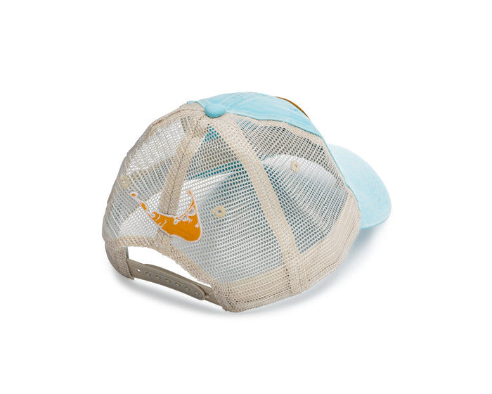 Yellow Dog Nantucket Trucker Mesh Cap: Island Blue