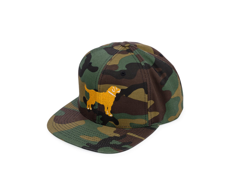 Yellow Dog Snap Back Camo Cap
