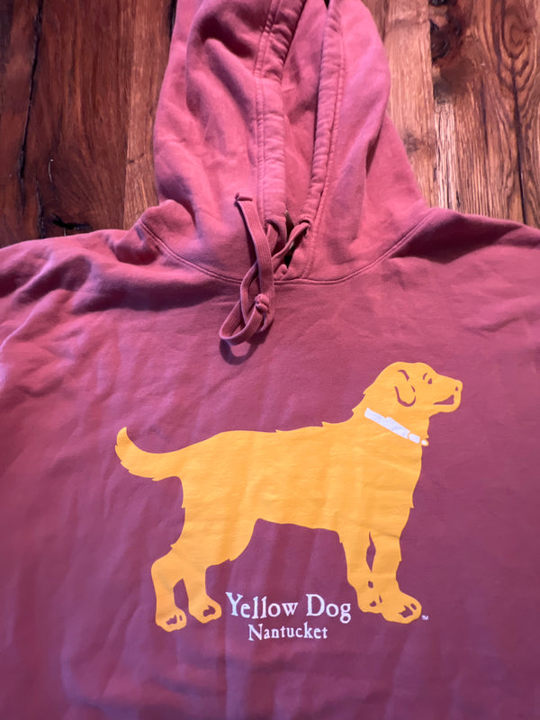 Yellow Dog Pullover Hooded Sweatshirt Nantucket Red
