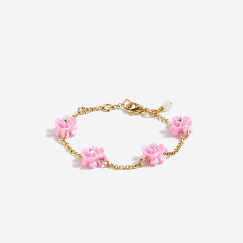 Girls Flower Stone Bracelet